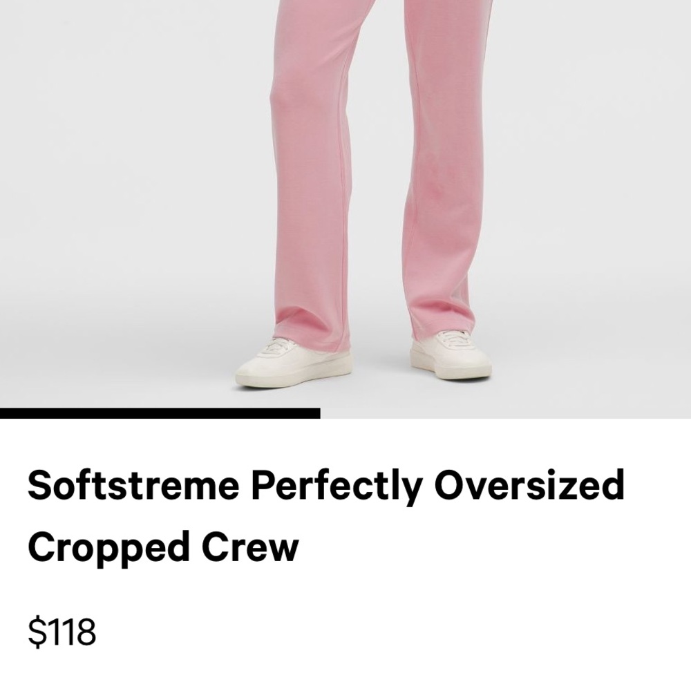Lululemon Softstreme Perfectly Oversized Cropped Crew Sweatshirt (women’s) - Picture 6 of 6